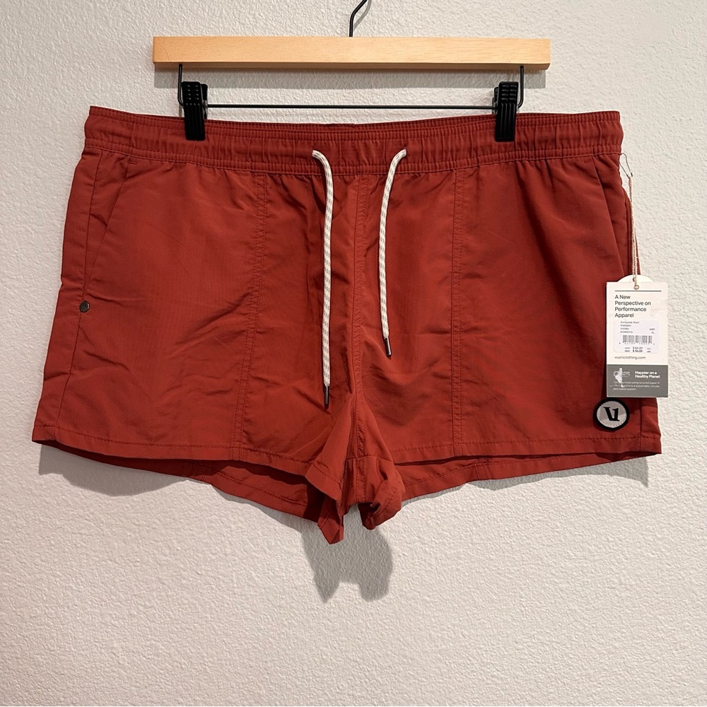 Vuori Women's Athletic Shorts in Rust Red - Picture 3 of 11